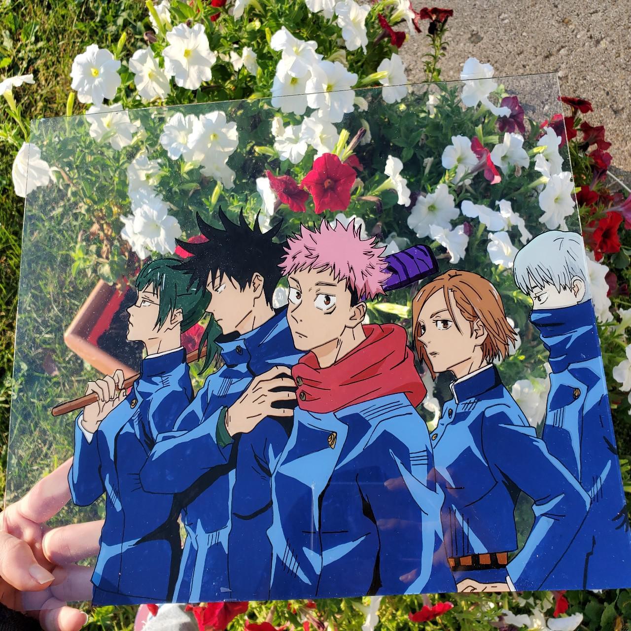 jujutsu kaisen glass painting