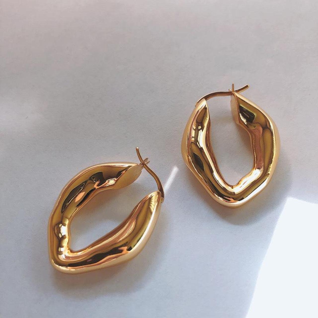 Product Image 3 - 18k gold plated twisted hoop