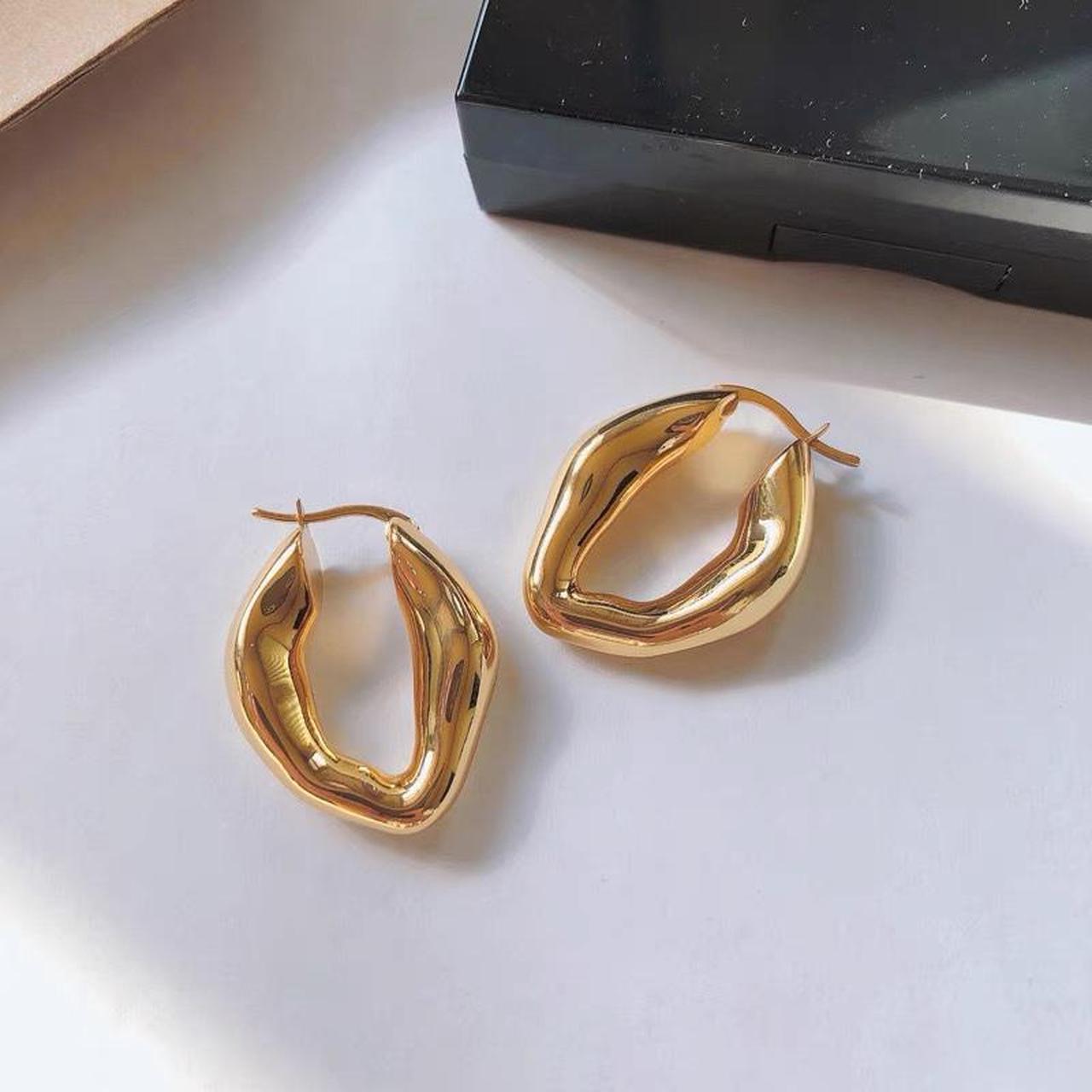 Product Image 1 - 18k gold plated twisted hoop