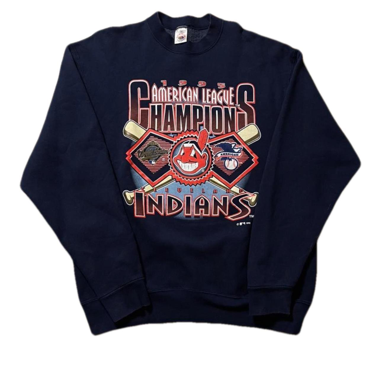 MLB Cleveland Indians Men's Long Sleeve Shirt Size M - Depop