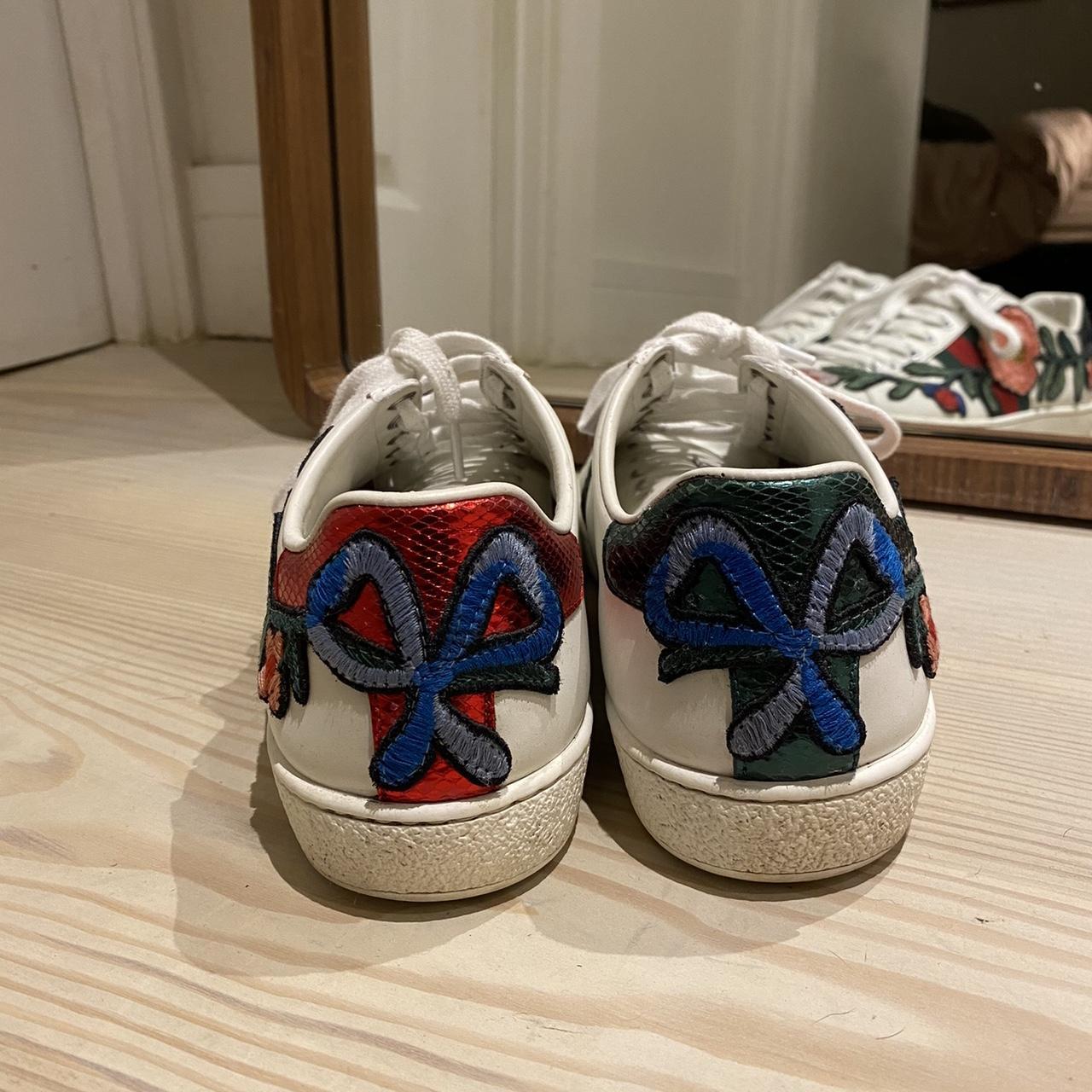 Floral Gucci trainers Worn but great condition A Depop