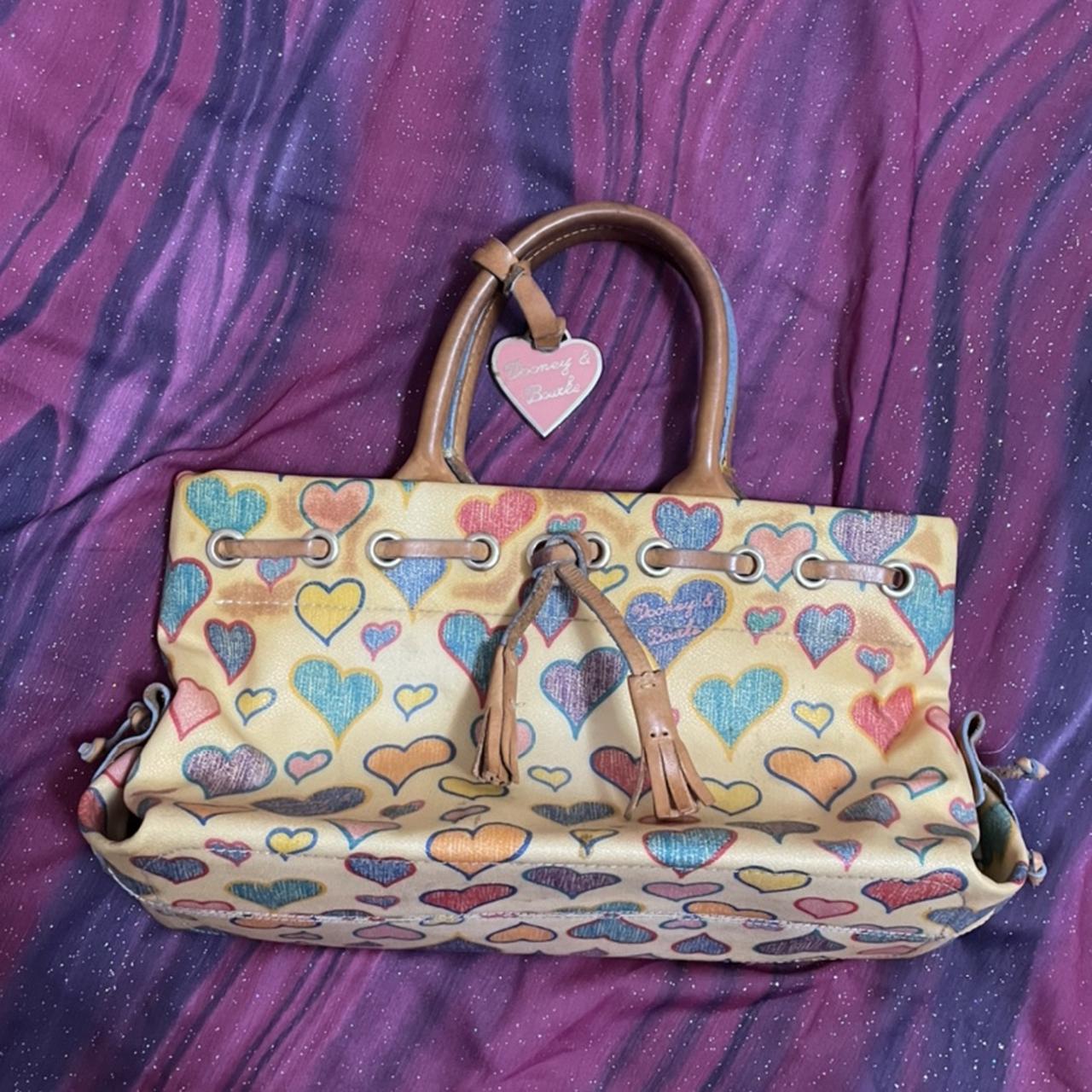 Dooney & Bourke, Bags, Amazing Vintage 200s Y2k Iconic Dooney And Bourke  Multicolored Heart Purse