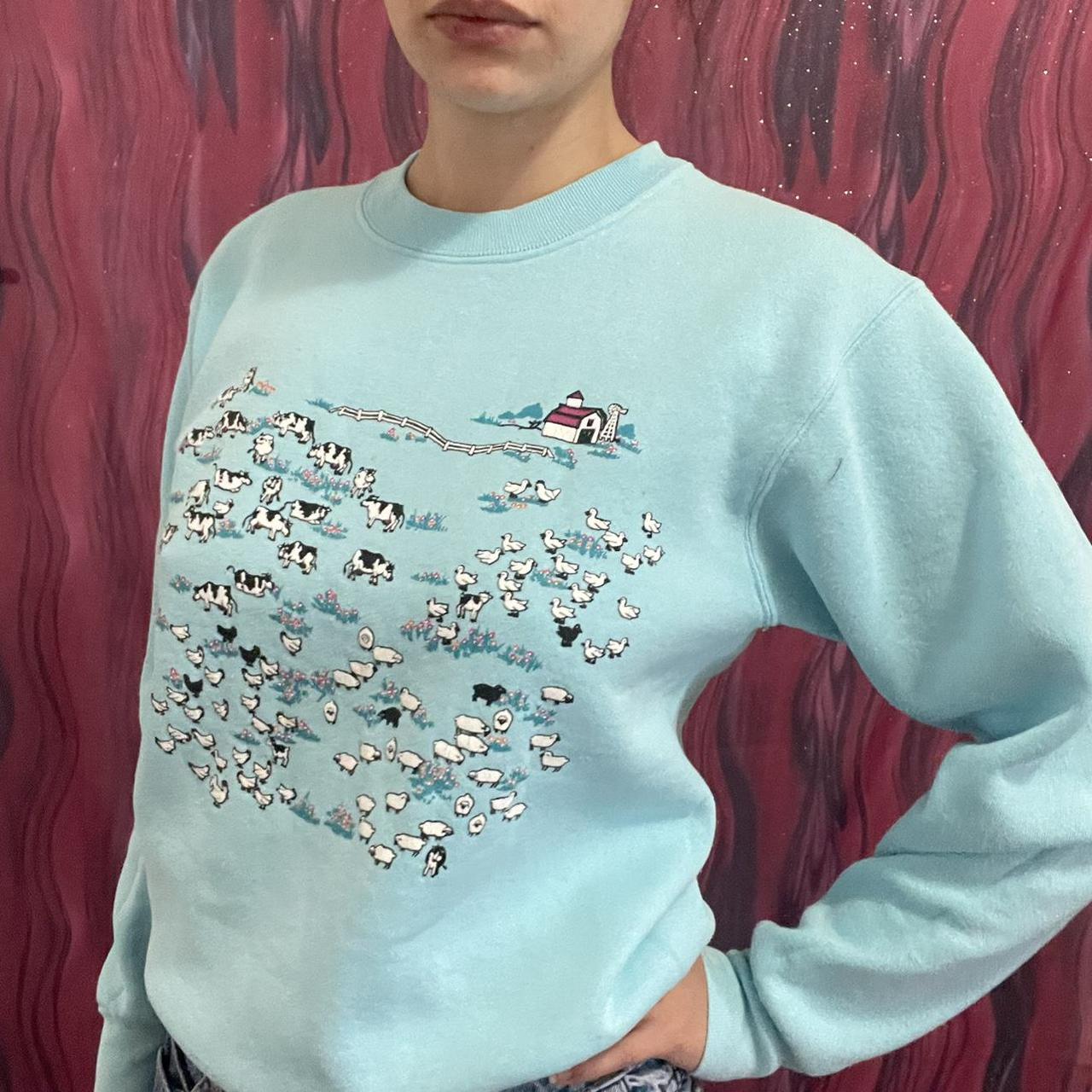 vintage cow sweatshirt