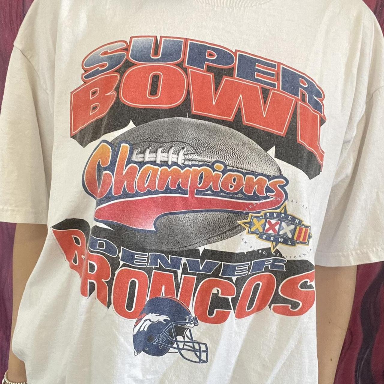 1998 Vintage Super Bowl tee- Single stitch Super - Depop