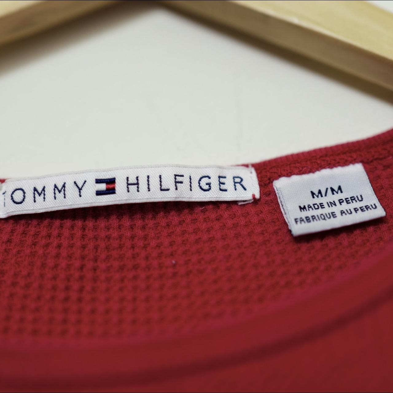 Tommy Hilfiger Women's Red and White T-shirt (2)