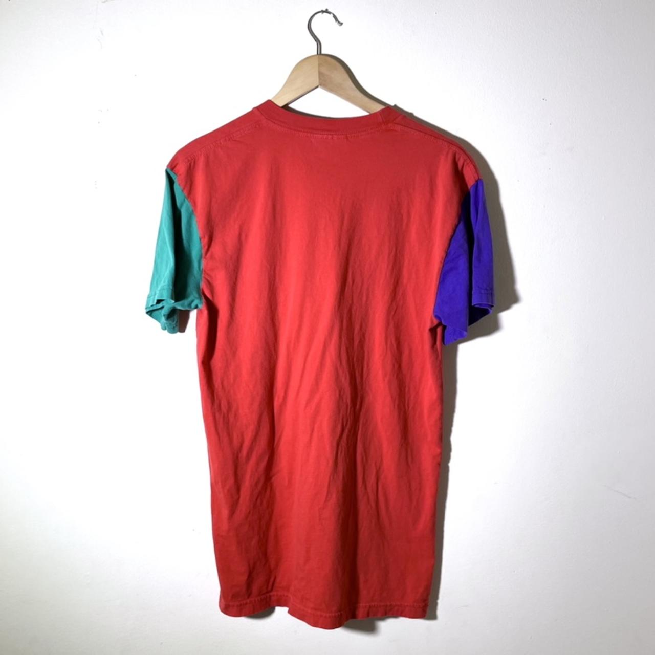 American Apparel Men's Red and Purple T-shirt (4)