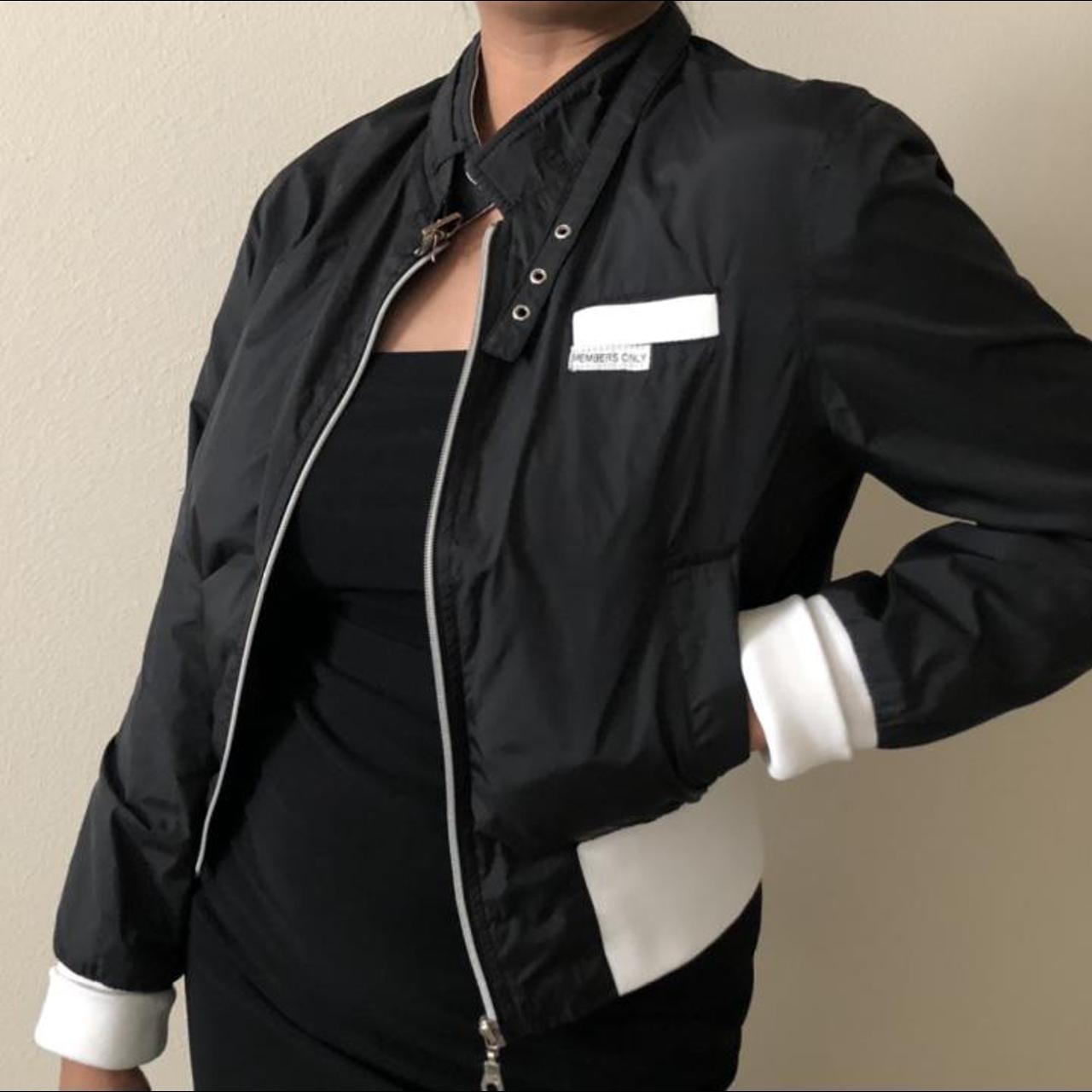 Members Only Women's White and Black Coat