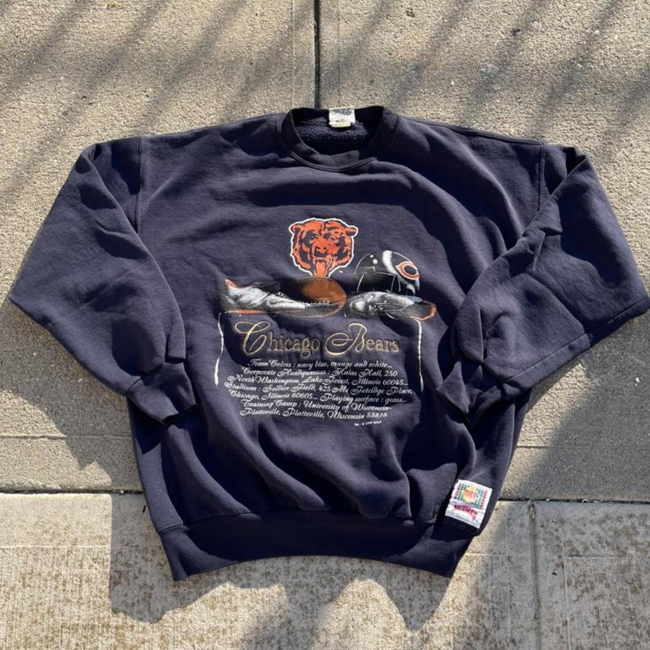 Vintage 90s Chicago Bears Sweatshirt Football Made In USA Crewneck Sweater  Sz XL