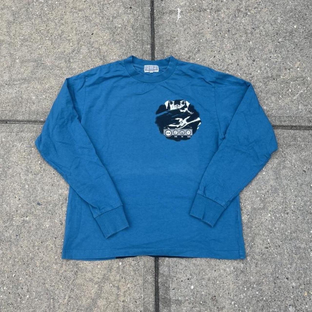 Cav Empt Men's Blue and Black T-shirt | Depop