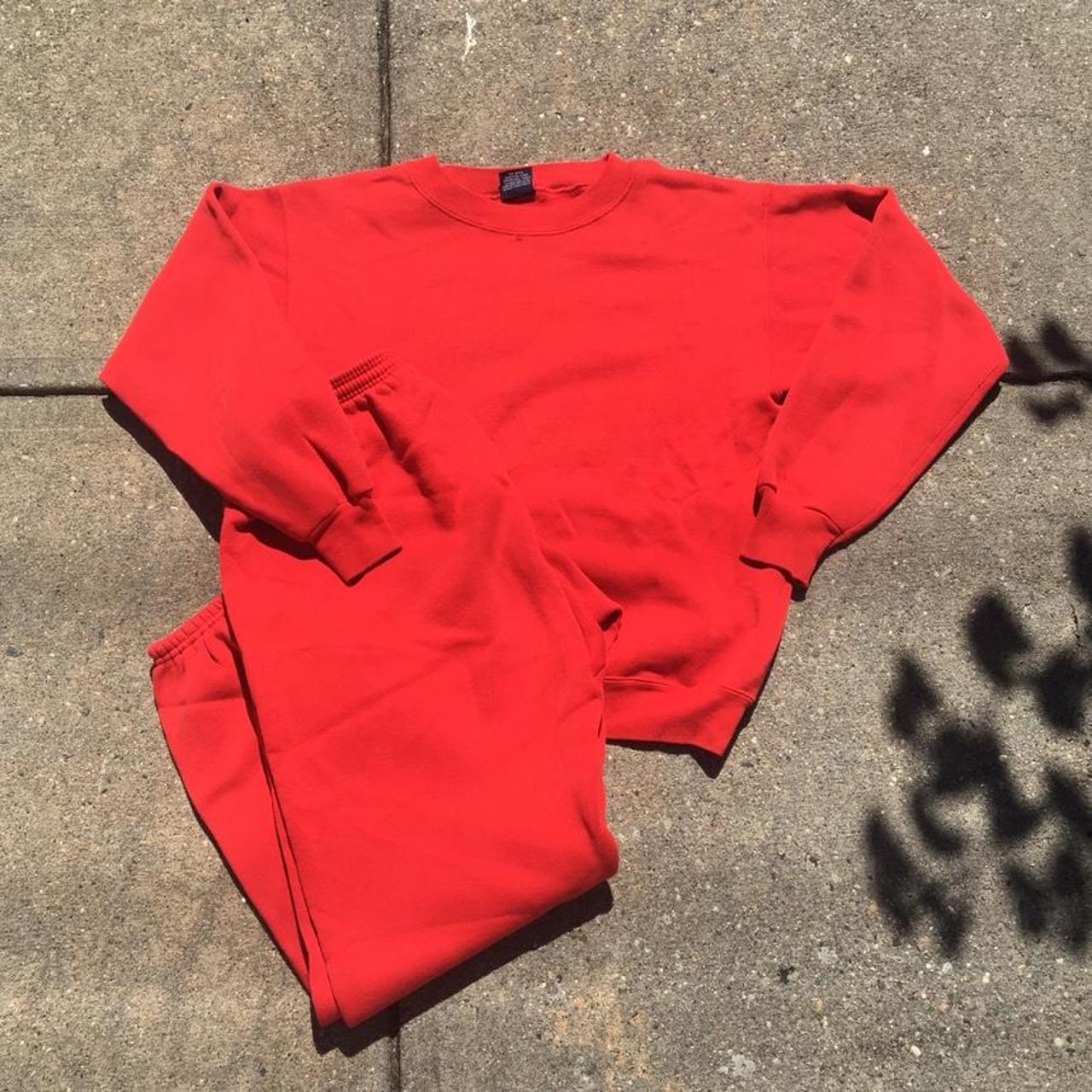 Vintage 80s Full Sweatsuit Sweatpants Crewneck Combo... - Depop