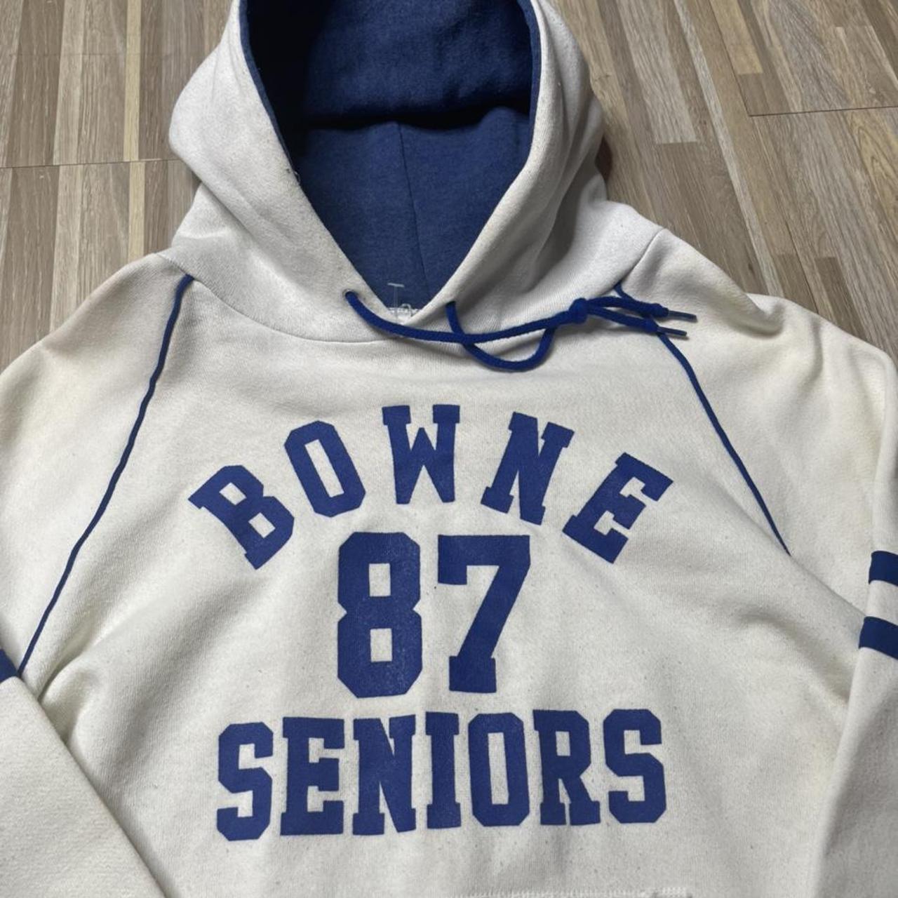 Vintage 80s Bowne High School Seniors Raglan Cut... - Depop