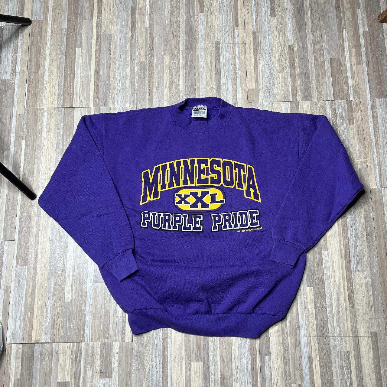 Vintage 90's Minnesota Vikings Crewneck Size: - Depop