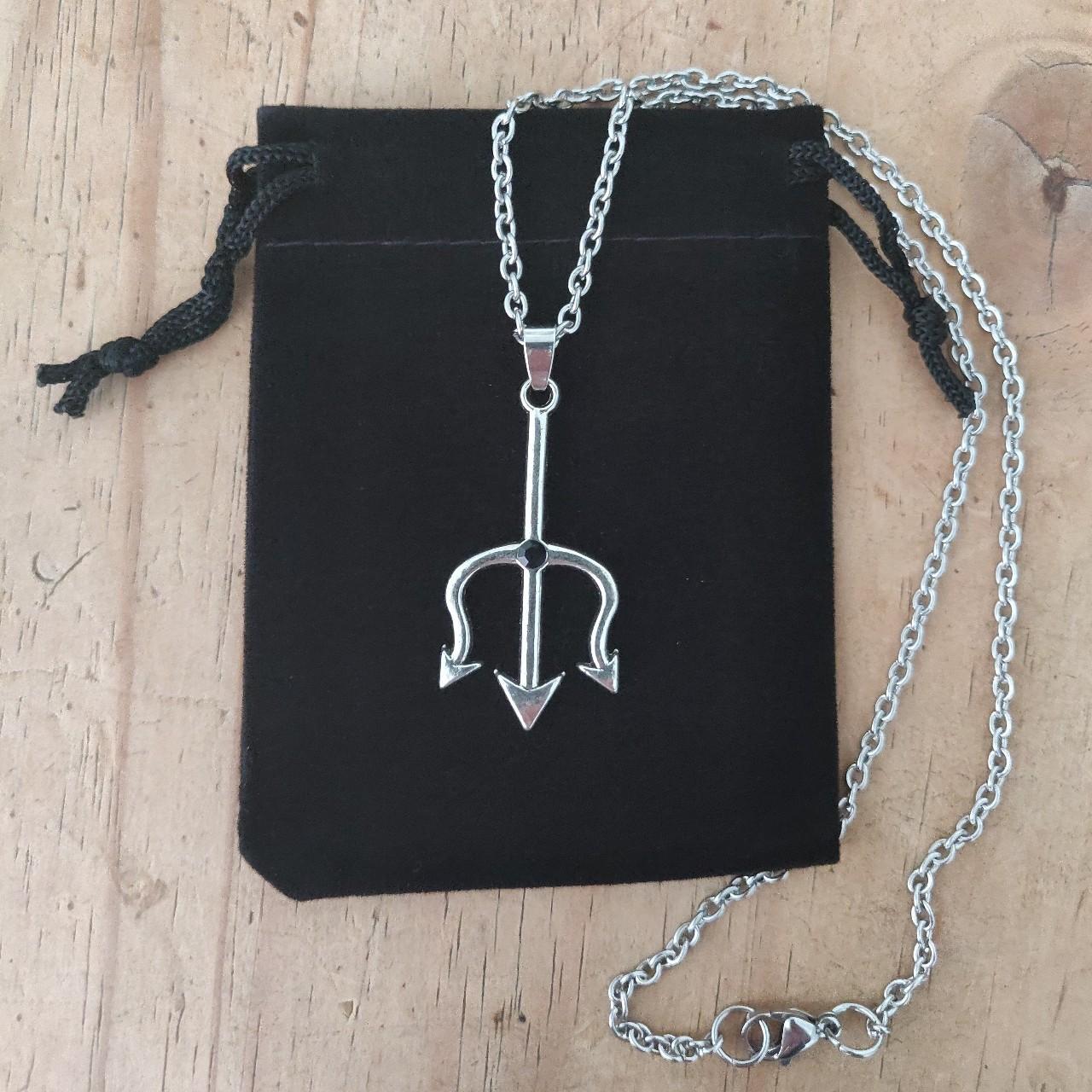 Satan Devil Pitchfork Gothic Witchy Pendant Necklace... - Depop