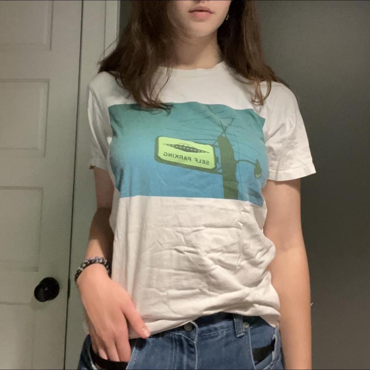 WESC Graphic tee alien logo on white background Depop