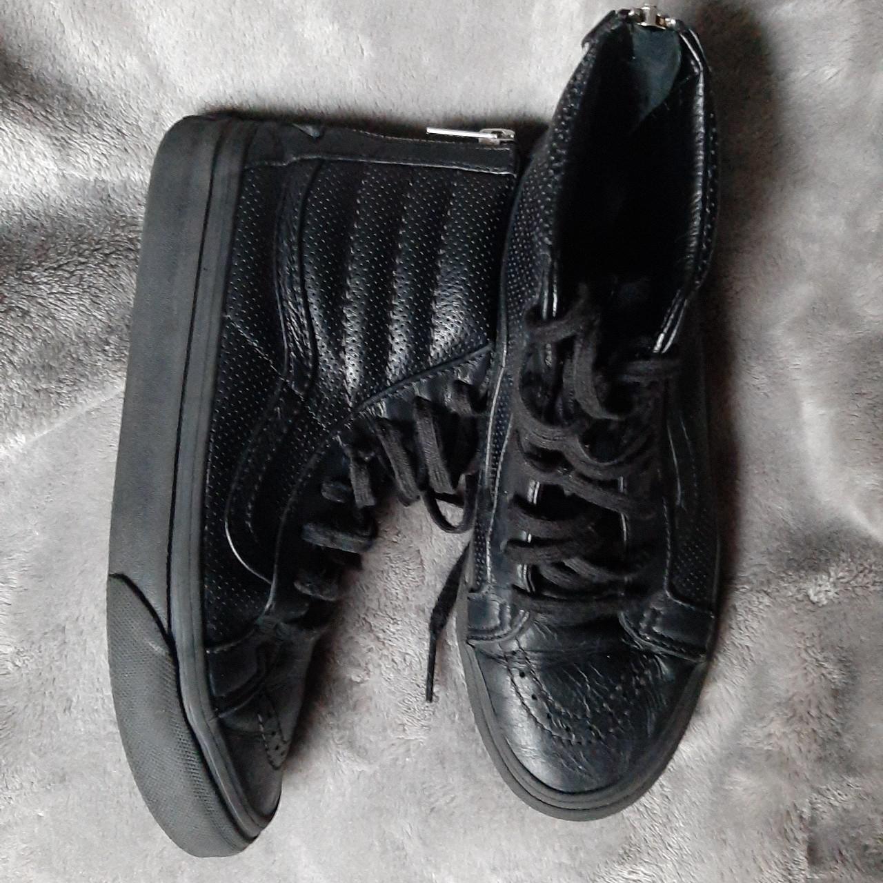 black leather vans 6