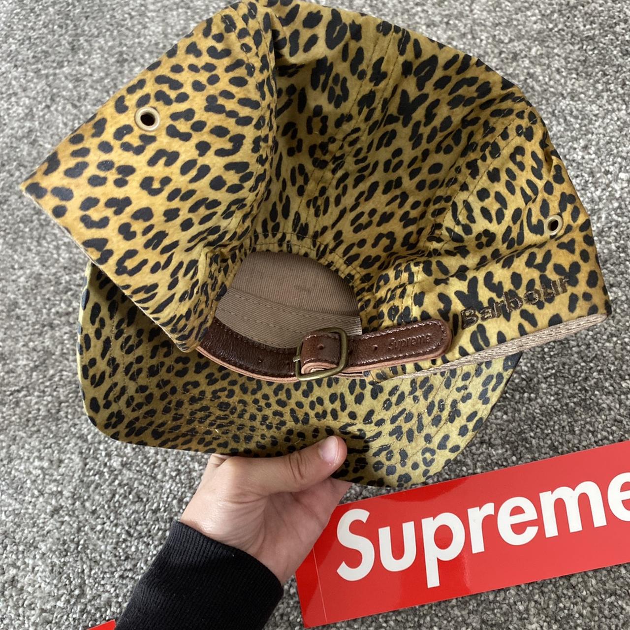 Supreme Barbour Wax Cotton Camp Cap - Leopard.... - Depop