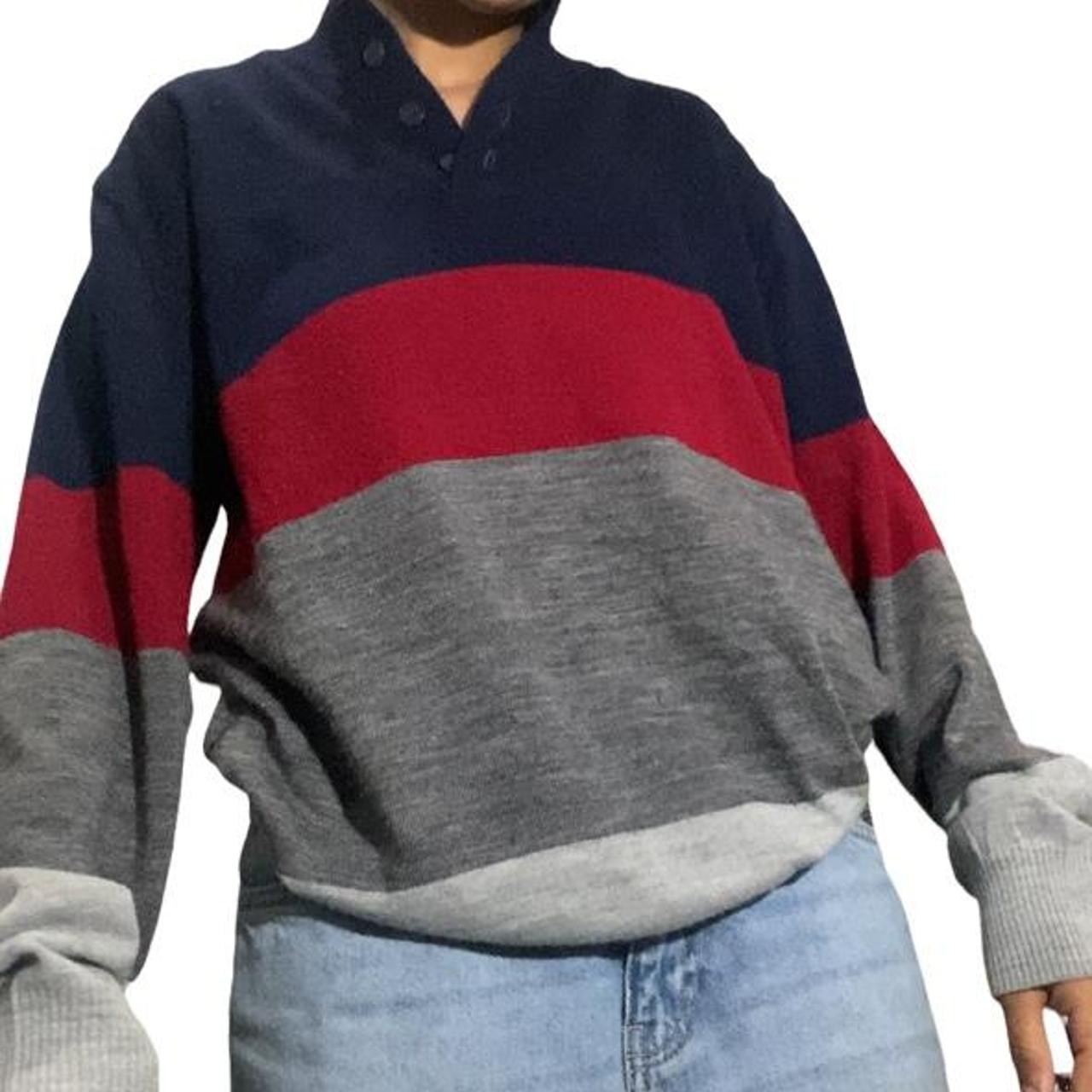 COLORESCIENCE Men's Navy and Red Jumper