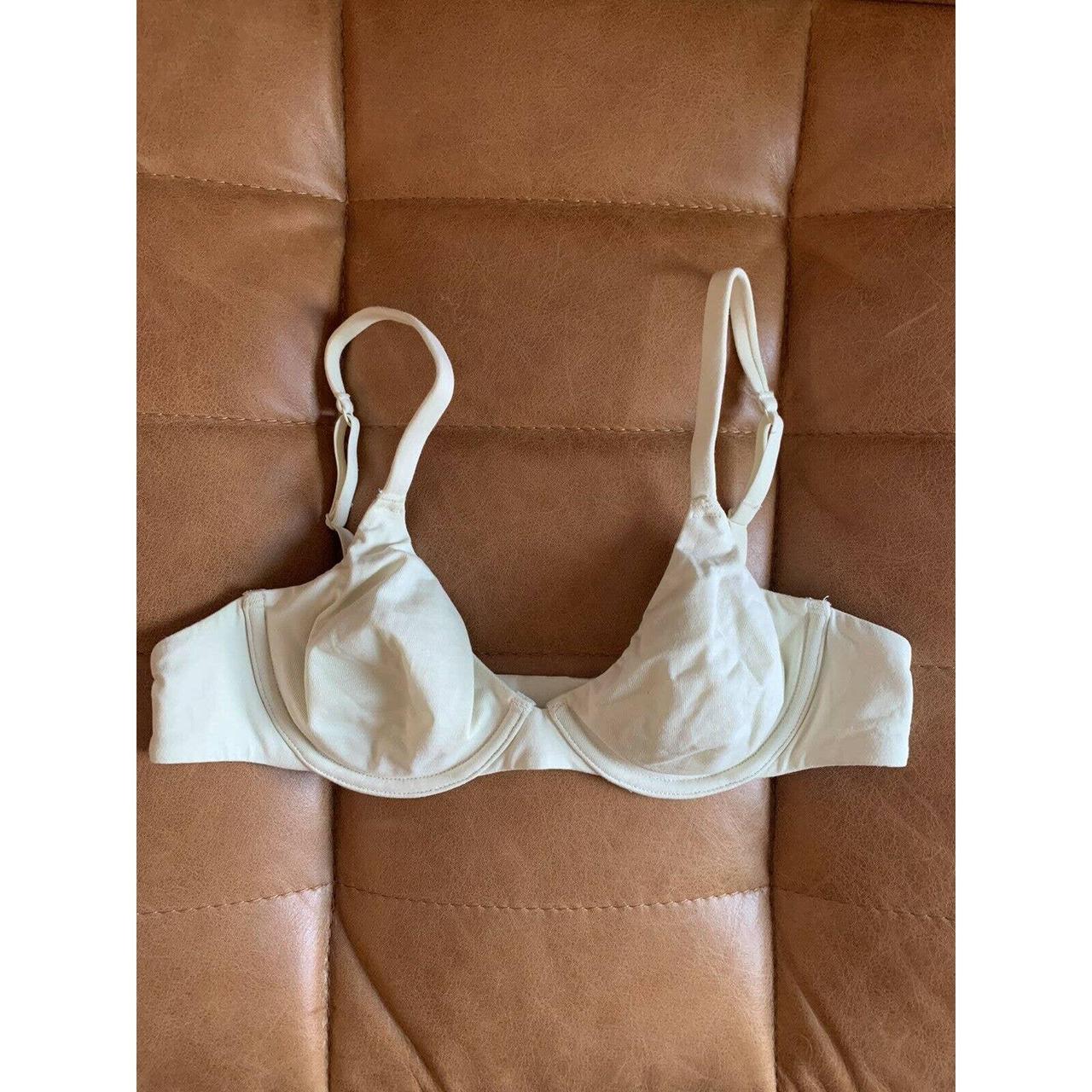 SKIMS Cotton Jersey Underwire Bra 36A Bone New... Depop