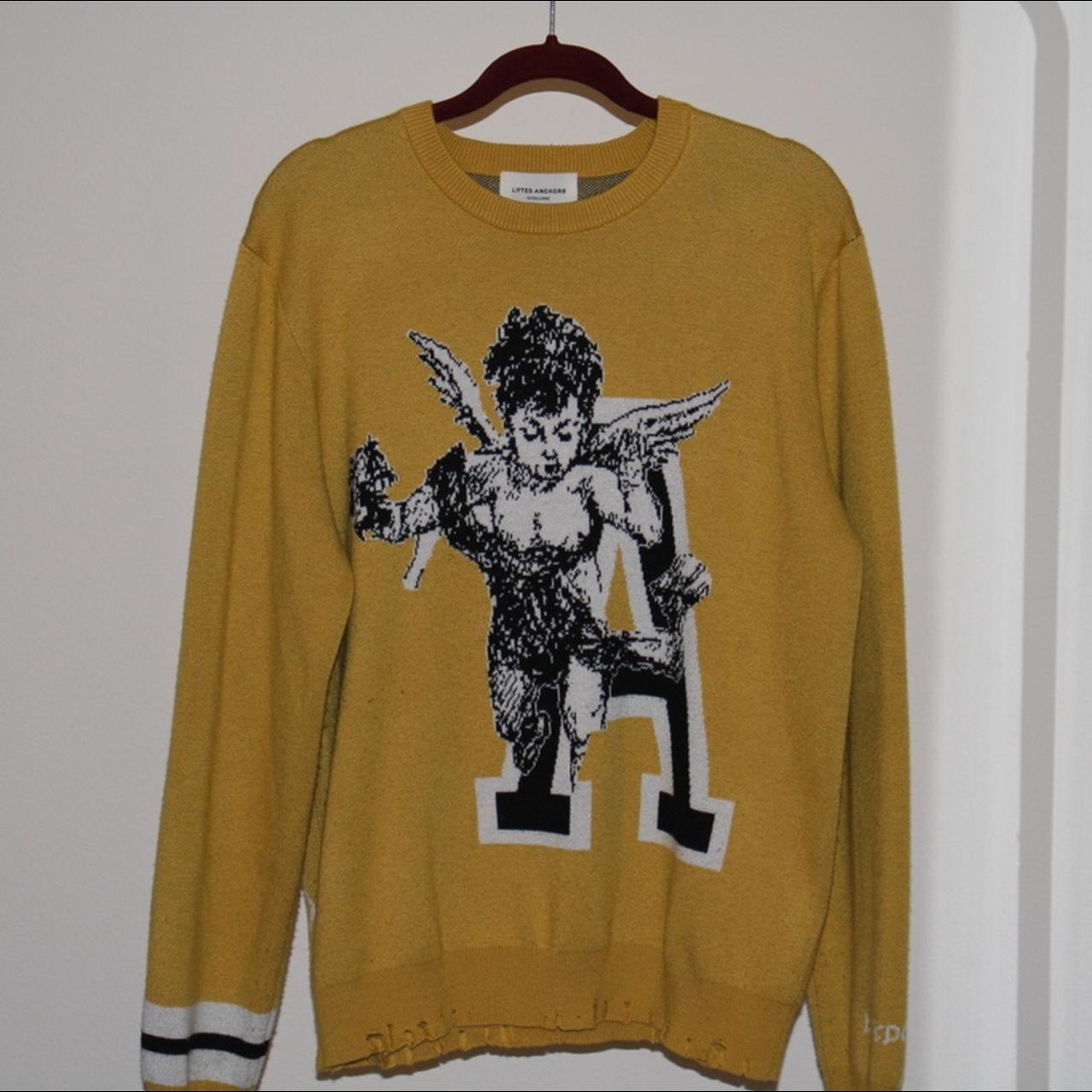 Lifted Anchors Men's Yellow and White Jumper