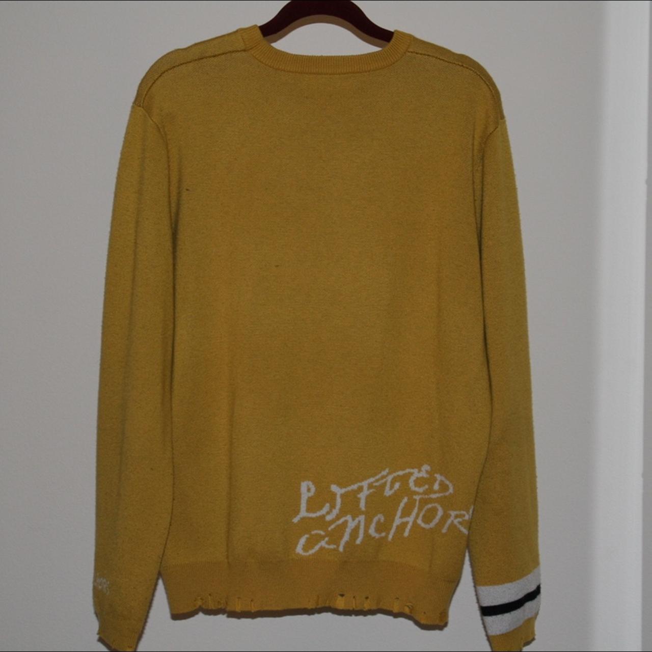 Lifted Anchors Men's Yellow and White Jumper (2)