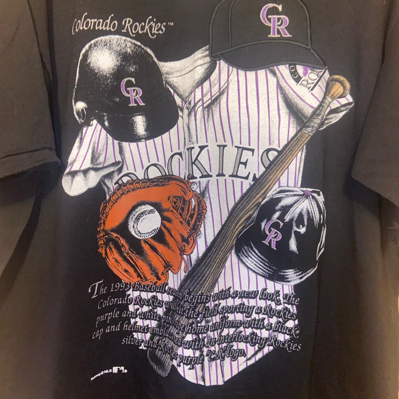 Vintage 1993 Colorado Rockies t-shirt Made In - Depop