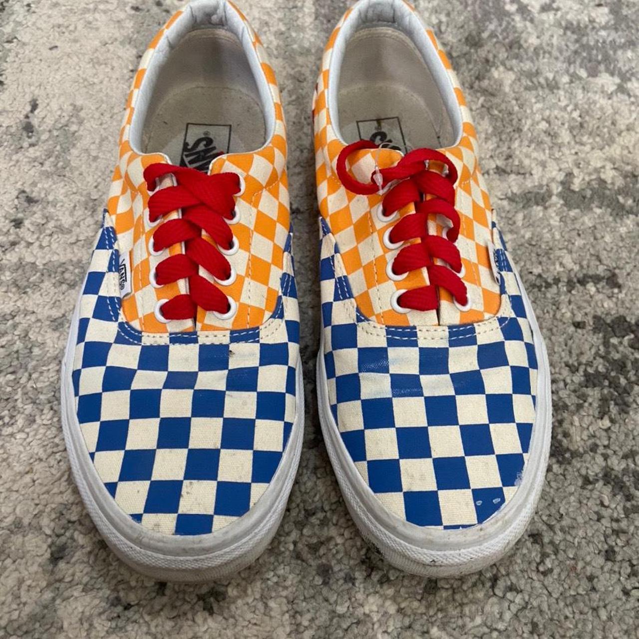 Orange red clearance and blue vans