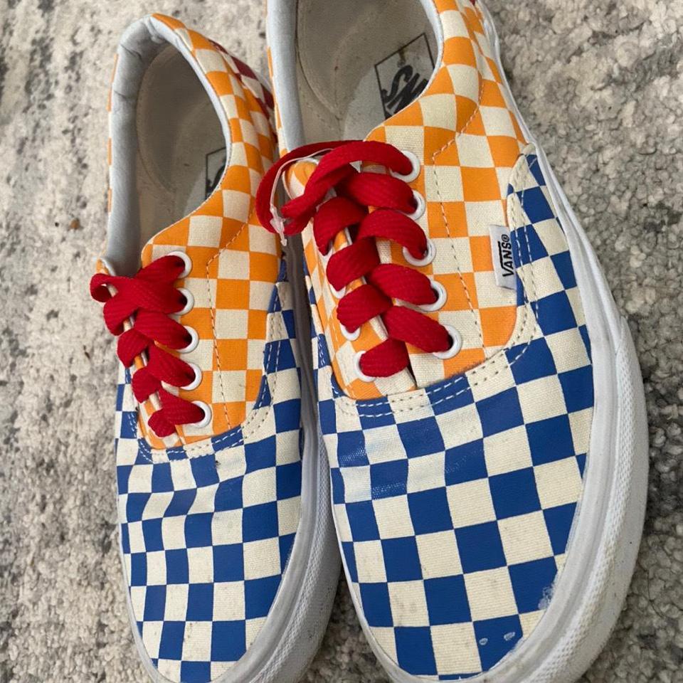 Orange red clearance and blue vans