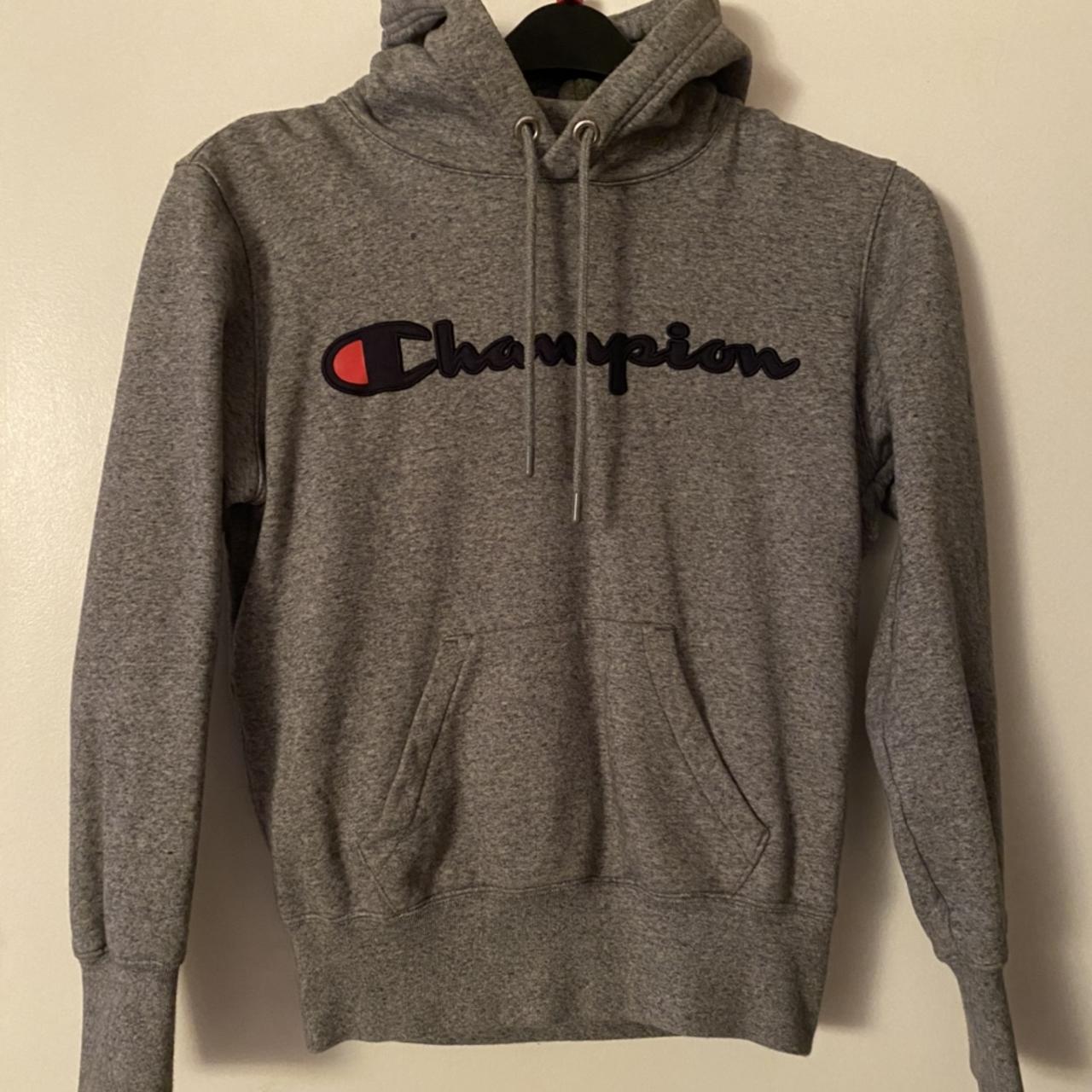 Champion sweater fake 2025 vs real red