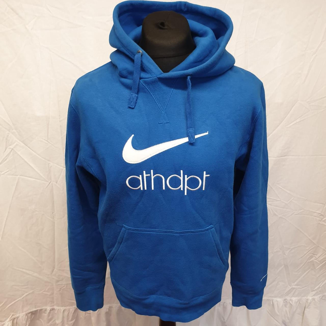 NIKE ATHLETIC DEPT MENS BLUE HENLEY COTTON BLEND... Depop