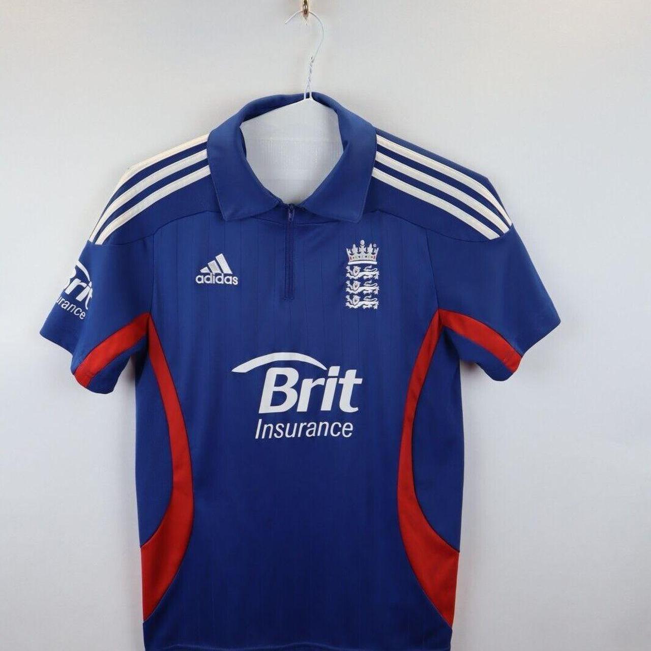 Adidas England cricket shirt blue kids boys size... Depop