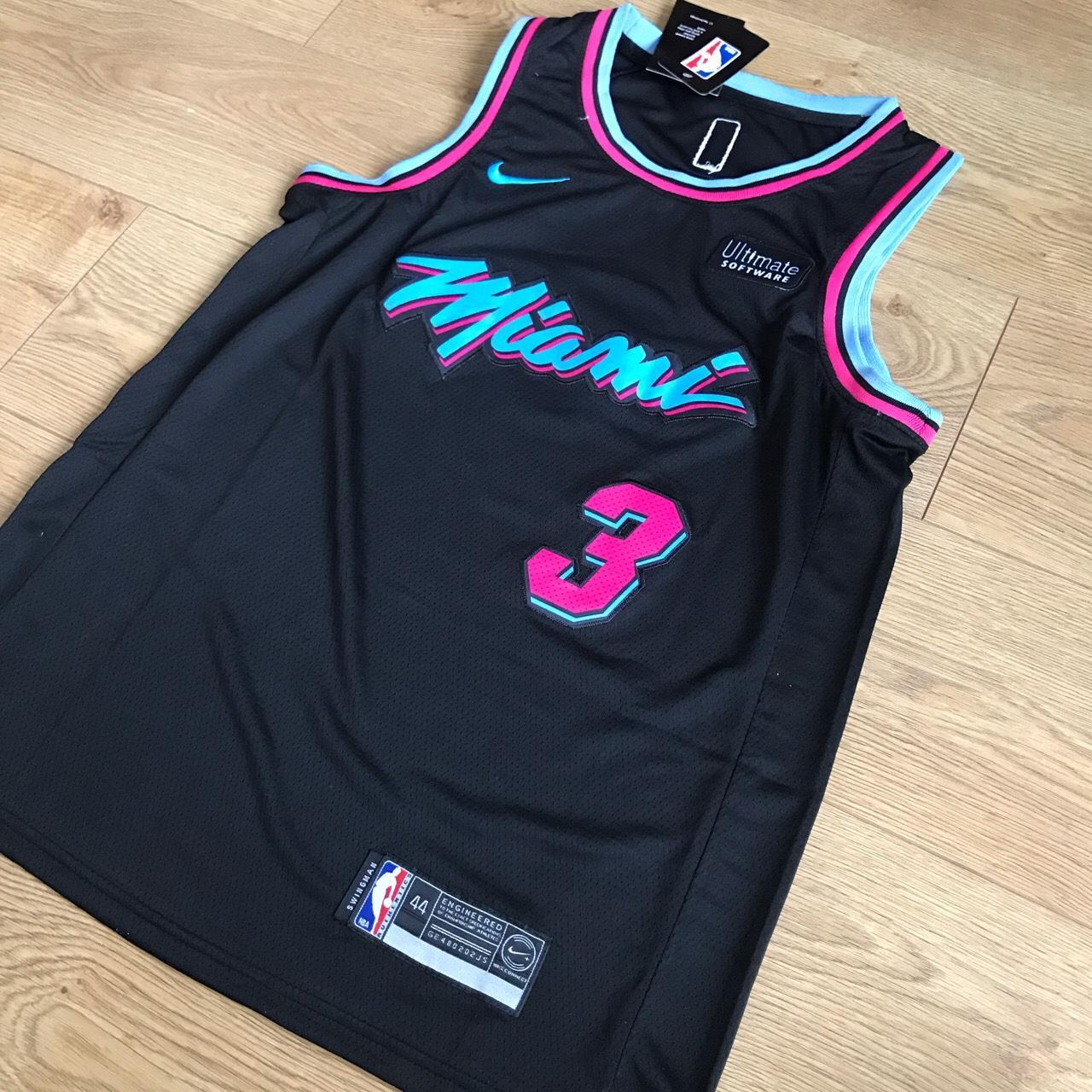 Authentic NBA Dwayne Wade Miami Heat Vice City... - Depop