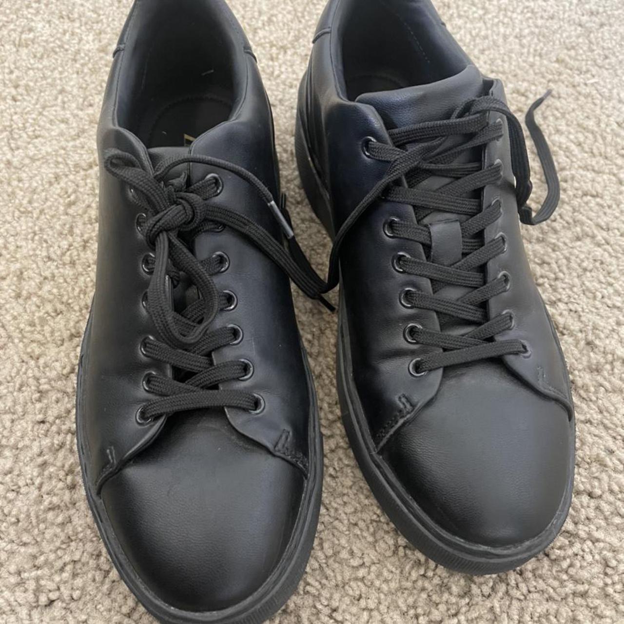 zara black flat shoes