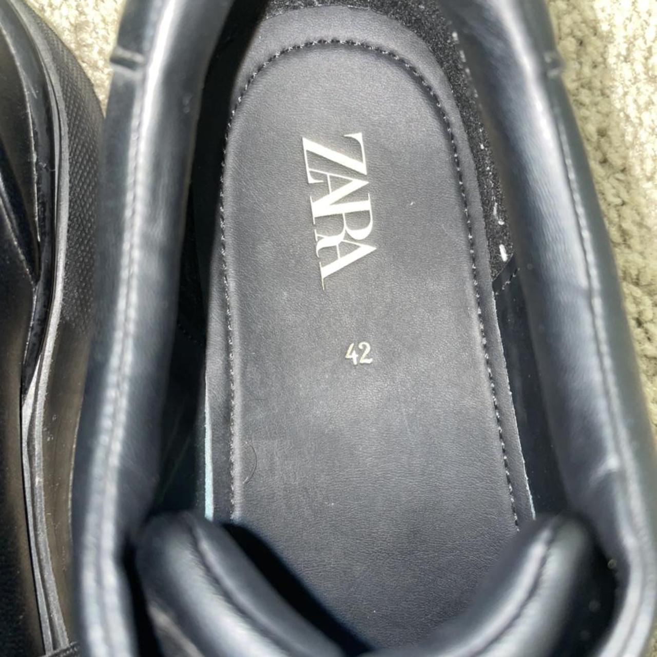 zara black flat shoes