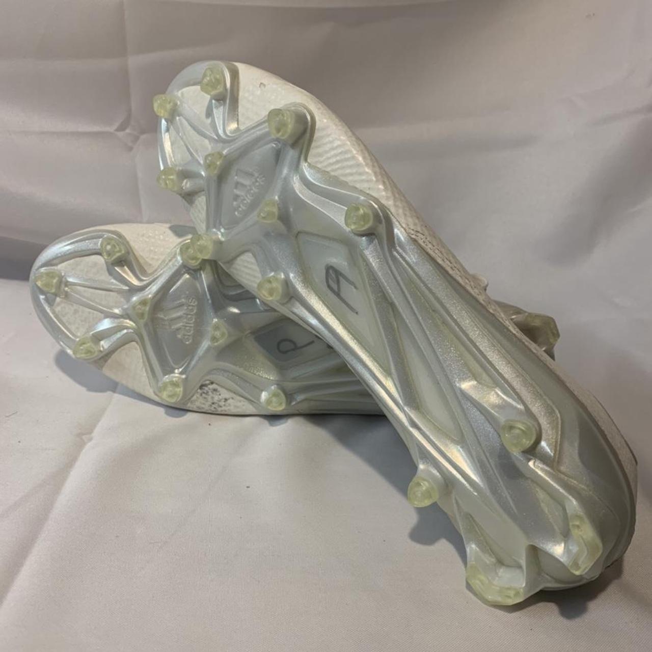 Adidas Men's White and Silver Boots (3)