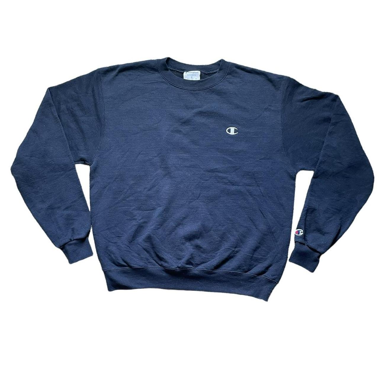 Champion Men's Navy Sweatshirt | Depop