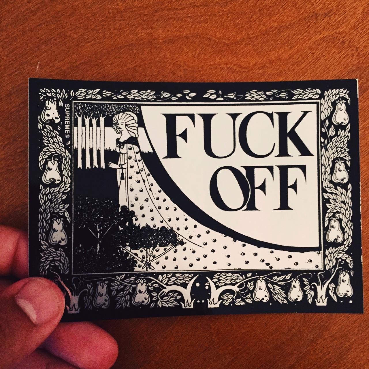 SUPREME FUCK OFF STICKER - 小物