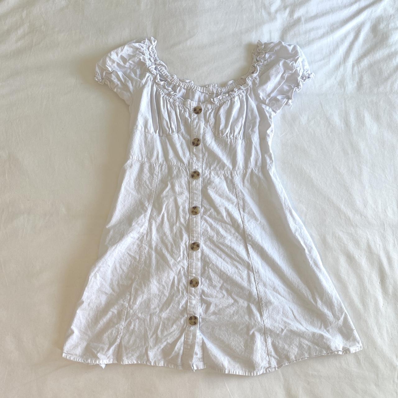 Women's White and Brown Dress | Depop