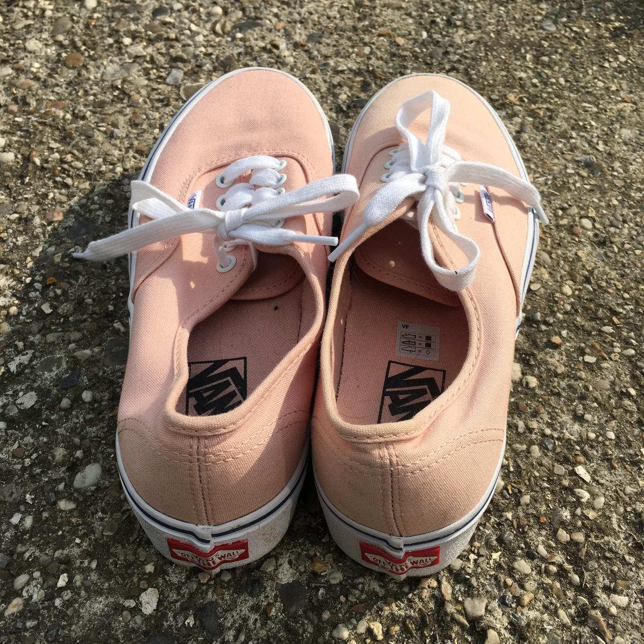 Pink platform lace up vans. These were schuh... - Depop