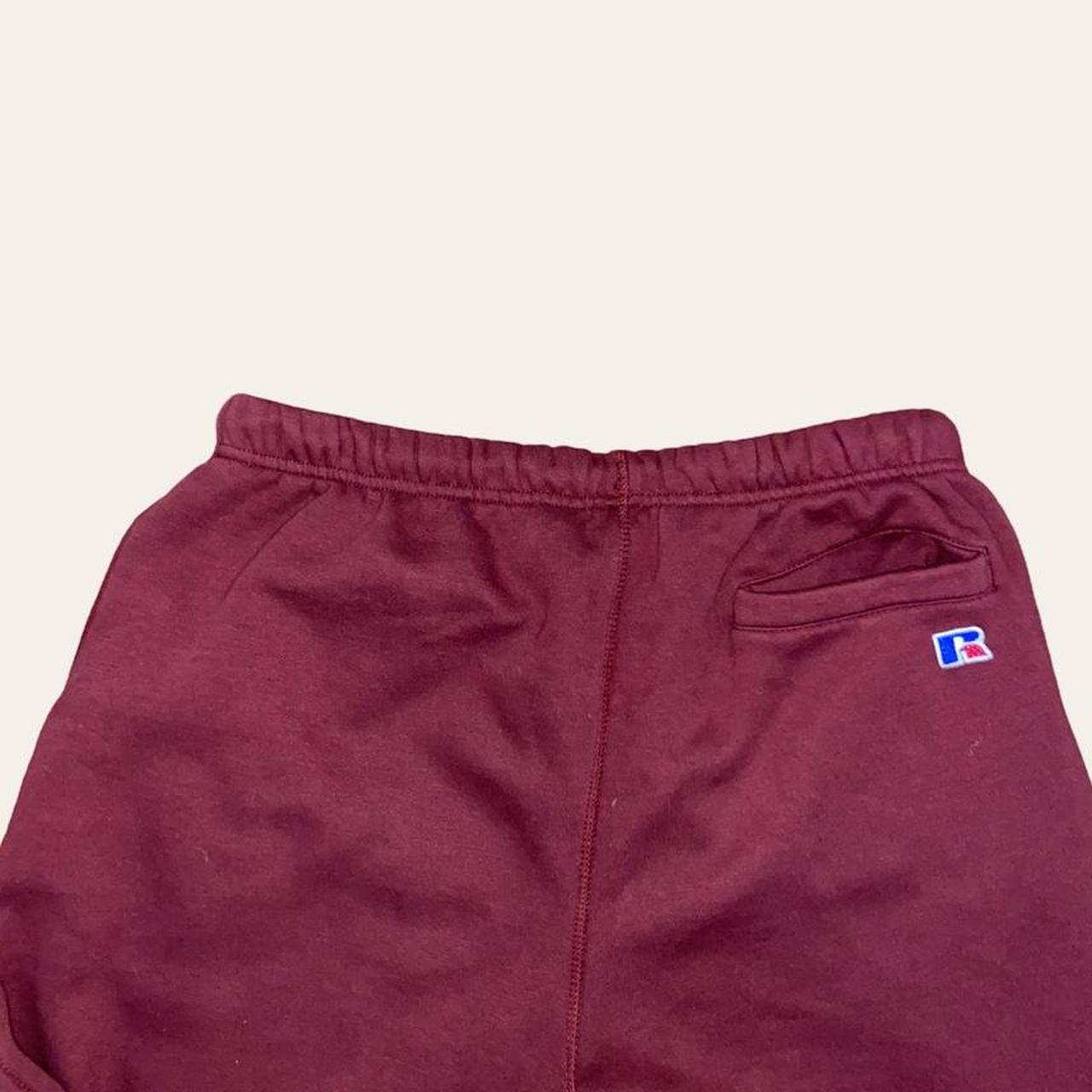 Russel athletic burgundy embroidered... - Depop