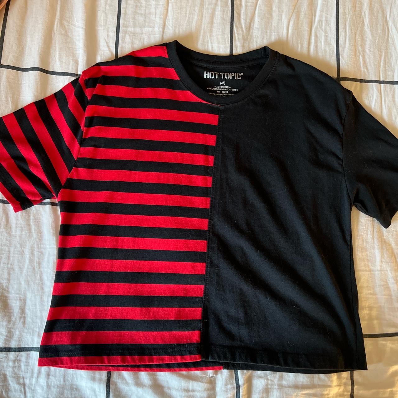 Women's Red and Black Tshirt Depop