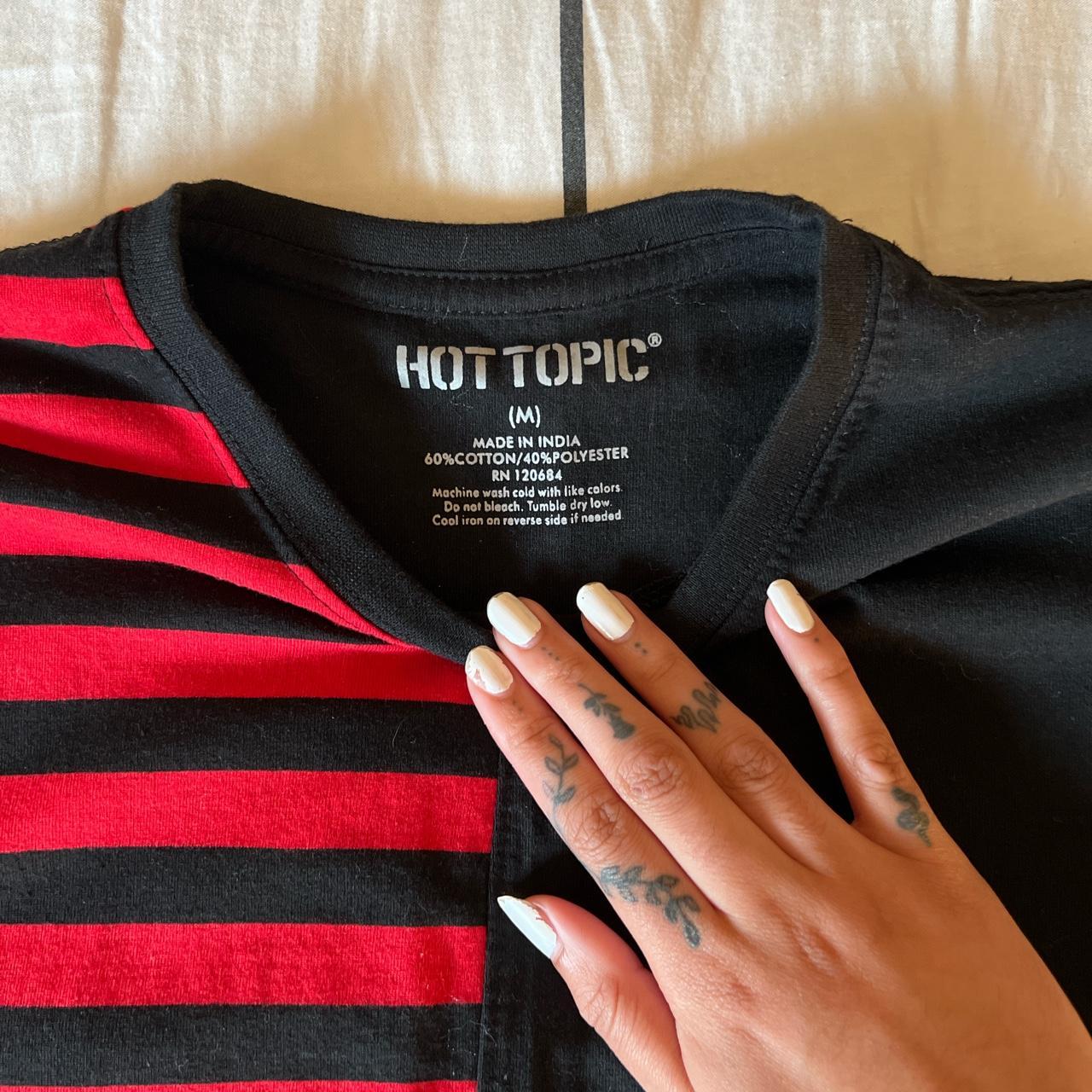 Women's Red and Black Tshirt Depop