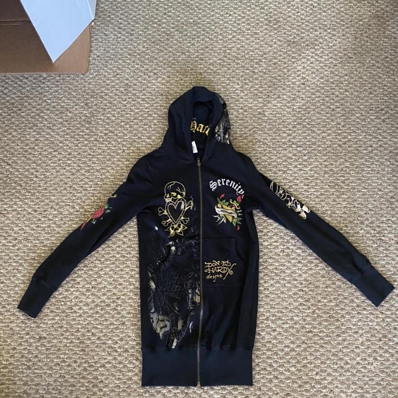 Y2K Ed Hardy zip up jacket womens xs/s great condition - Depop