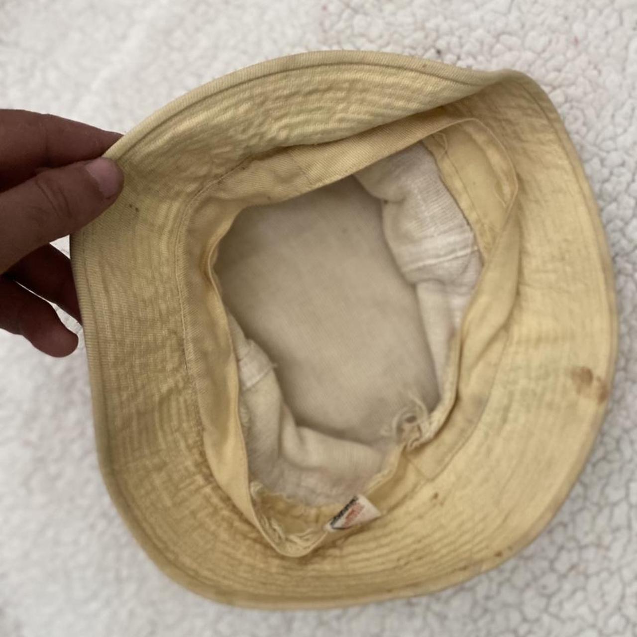 Vintage 1960s yellow faded bucket hat. Used... Depop