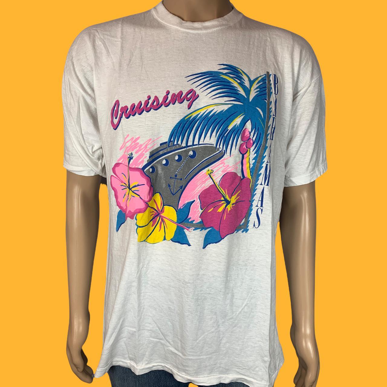 Vintage 90s tropical t shirt in good condition. Soft... - Depop