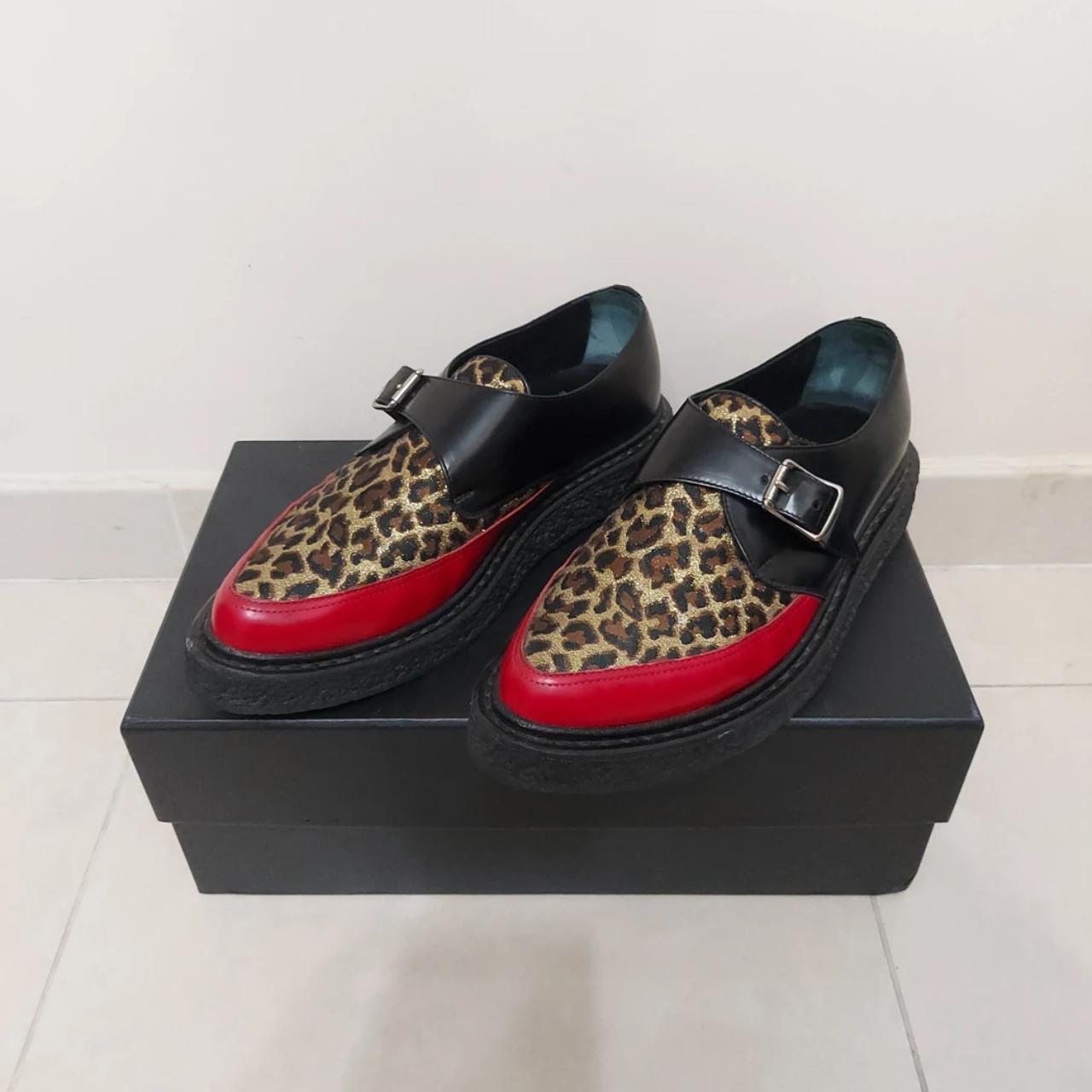 Saint Laurent FW14 AW14 Leopard Lurex Monk Black Red | Depop