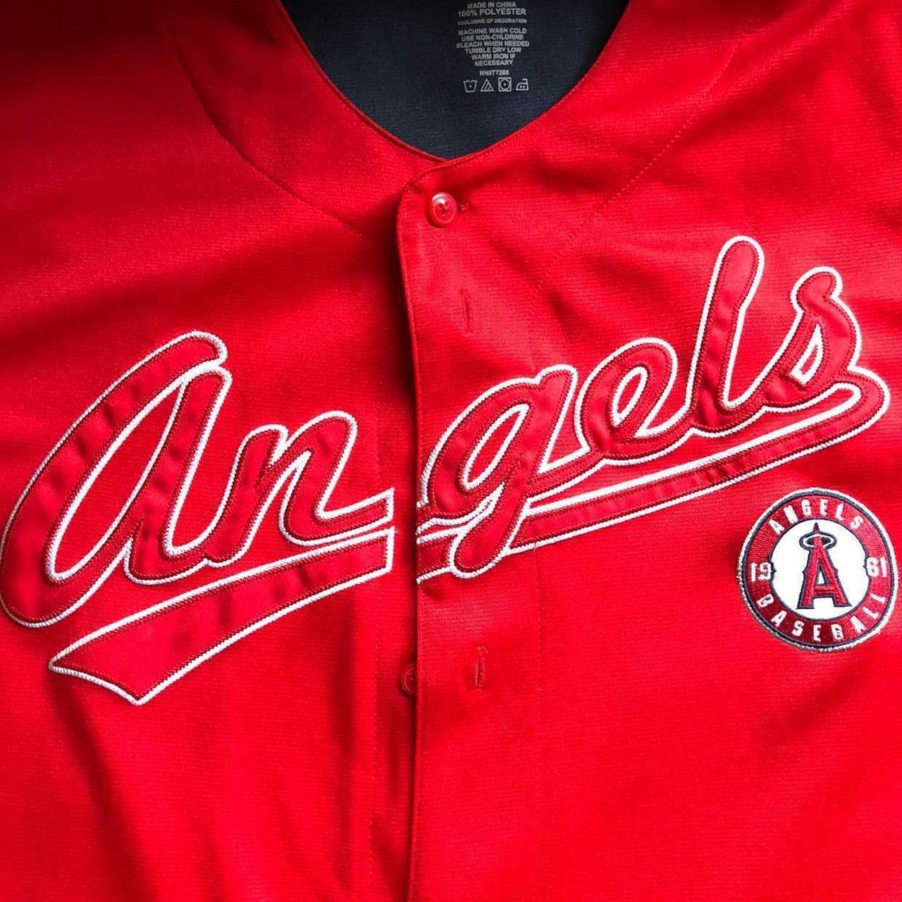 Dynasty, Shirts, Dynasty Series Baseball Jersey Mlb La Angels White Red  Buttons Size Xl