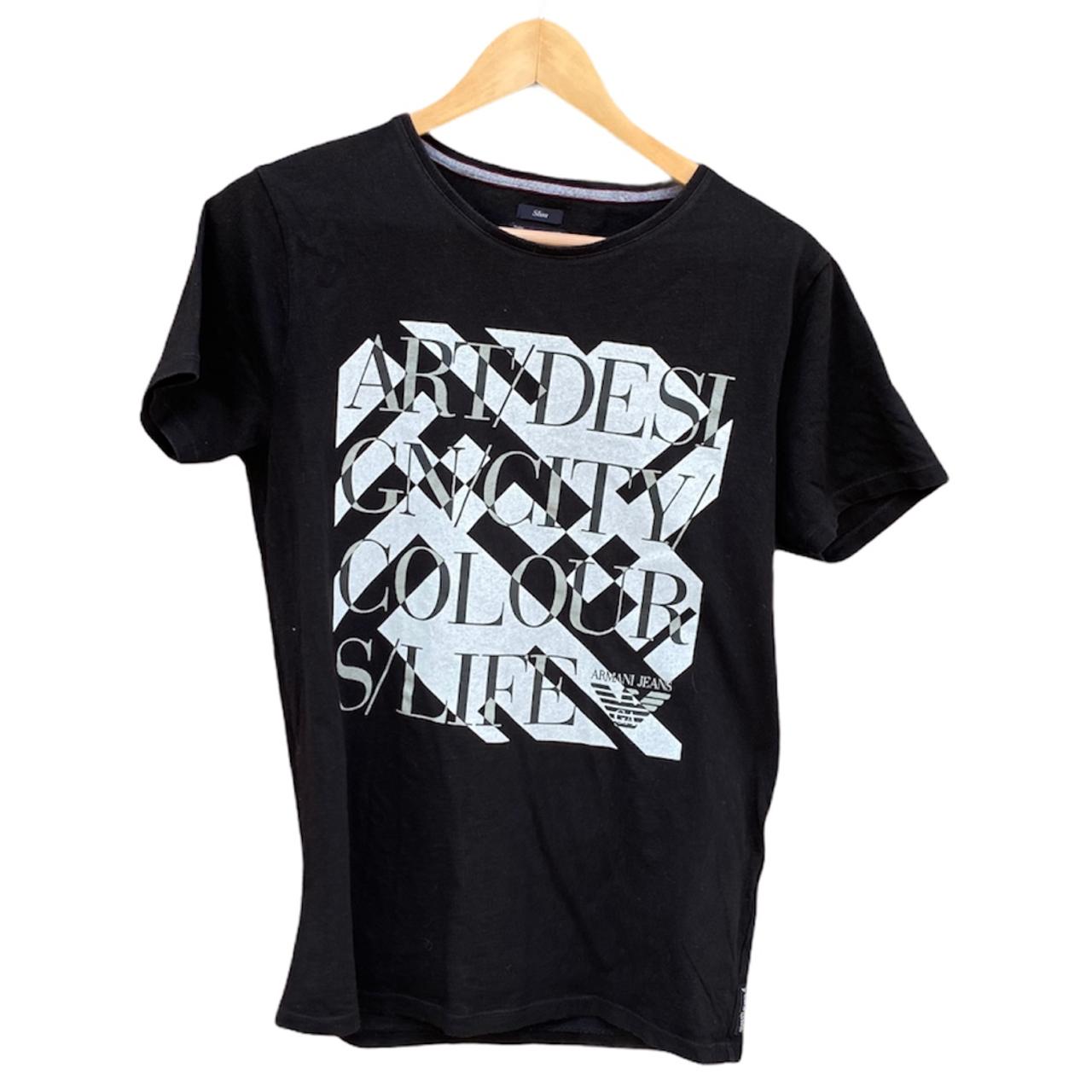 Armani jeans t on sale shirt black