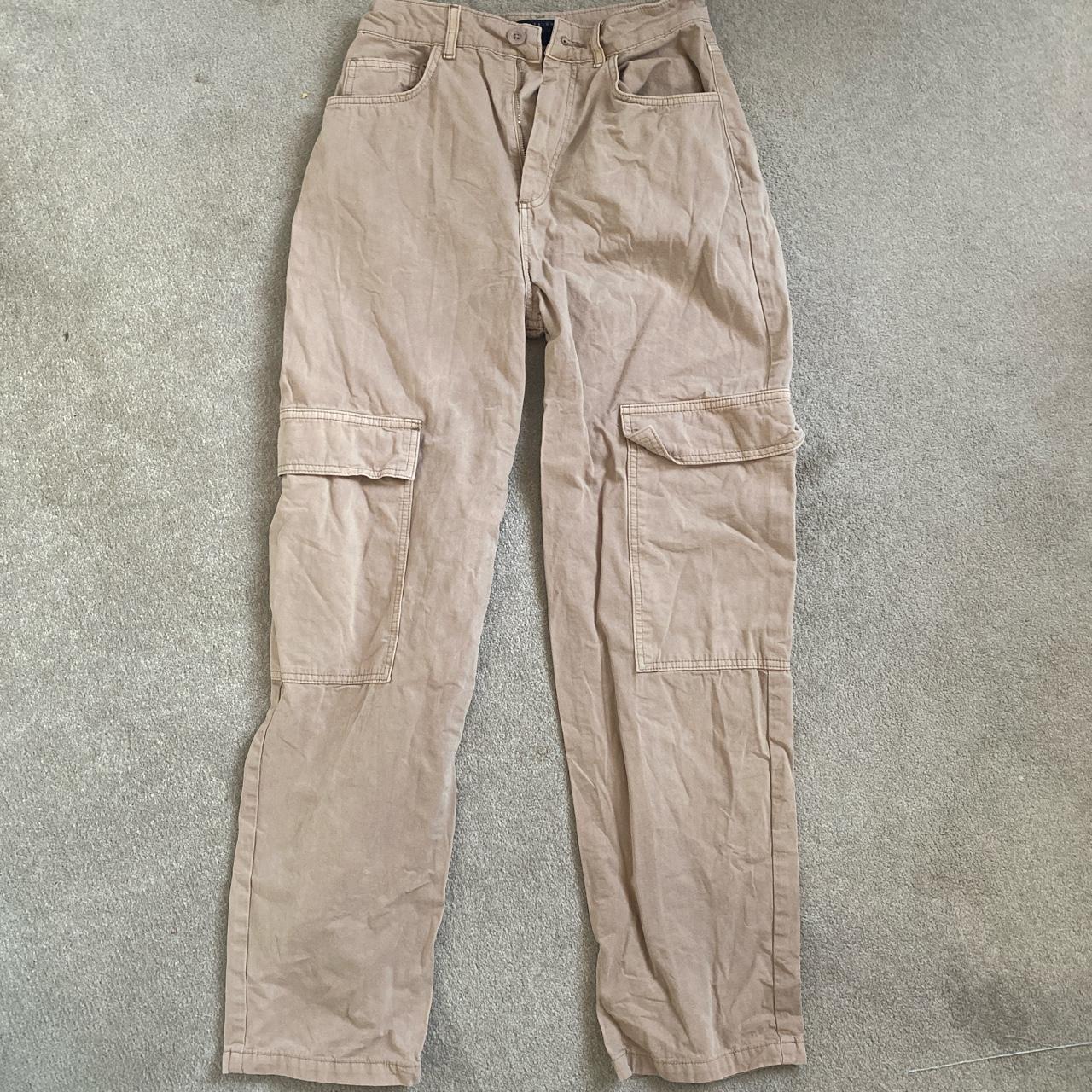 ASOS beige cargo trousers size uk6 only worn a... - Depop