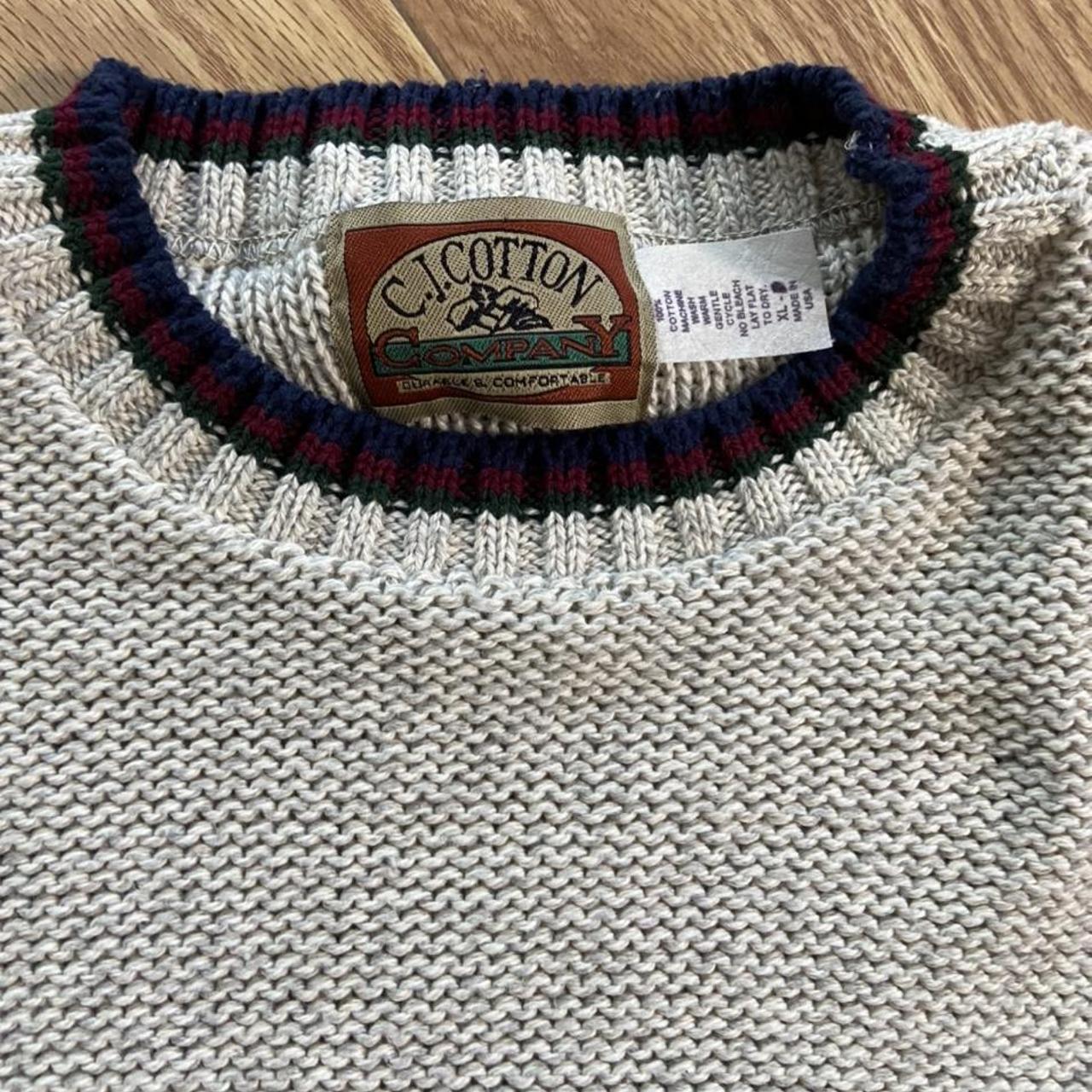 Vintage C.J. Cotton Company sweater. 100% cotton... - Depop