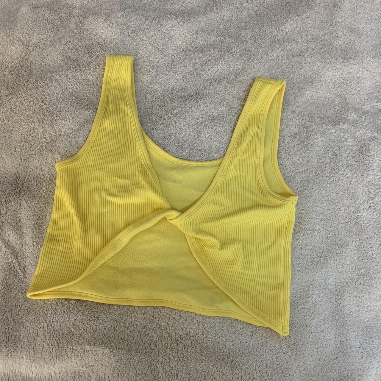 Women's Yellow Croptop Depop